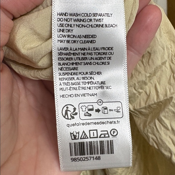NWT Anthropologie Beige The Della Pleated-Waist Shell Top Size S - Picture 12 of 14